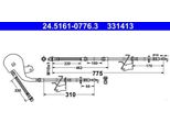 Ate 24.5161-0776.3 - Tubo Freno Oe 4806 K5 Per C5 Iii (Rw), C5 Iii (Rd), C6 (Td), 407, 508 (8D), 508 (8E)