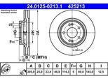 Ate 24.0125-0213.1 - Oe 51712 D7000 Disco Freno Per Ceed (Cd), I30 (Pd), Tucson (Tl), Sportage (Ql, Qle), Proceed (Cd), Proceed Van (Cd), Xceed (Cd)