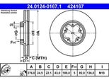 Ate 24.0124-0167.1 - Oe 4395257 Disco Freno Per Transit