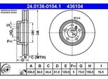 Ate 24.0136-0104.1 - Oe 34 11 6 756 847 Disco Freno Per X5 (E53)