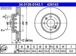Ate 24.0126-0143.1 - Oe 0K2FA 33 251 Disco Freno Per Carens Ii (Fj)