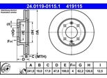 Ate 24.0119-0115.1 - Oe 51712 1C000 Disco Freno Per Getz (Tb)
