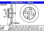 Ate 24.0109-0141.1 - Disco Freno Oe 42510 S30 000 Per Prelude