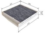 Bosch 1 987 432 464 - Oe 30630754 Filtro Aria In Cabina Per S60 I (384), S80 I (184), V70 Ii (285), XC70 (295), XC90 I (275)