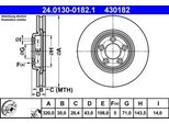 Ate 24.0130-0182.1 - Disco Freno Oe C2C 8354 Per S-Type (X200), Xj (X350, X358)