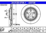 Ate 24.0120-0708.1 - Disco Freno Oe Jlm 20802 Per S-Type (X200), Xj (X350, X358)