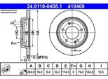 Ate 24.0110-0408.1 - Oe 58411 G2300 Disco Freno Per Elantra (Ad), I20 (BC3, BI3), Ioniq (Ae), Cerato (Bd), Niro (De)