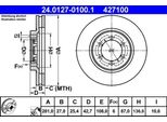 Ate 24.0127-0100.1 - Oe 51712 H1000 Disco Freno Per Terracan (Hp)
