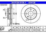 Ate 24.0124-0136.1 - Oe 51712 M2000 Disco Freno Per Santamo, S40 I (644), V40 (645)