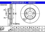 Ate 24.0123-0123.1 - Oe 51712 A6000 Disco Freno Per I30 (Pd), I30 (Gd), Ceed (Jd), Ceed (Cd), Cerato (Yd), Cerato (Bd), Pro Ceed (Jd)