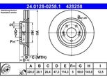 Ate 24.0128-0258.1 Disco Freno Oe 517122T100 Compatibile Con I20, I40, Ix35, Kona, Nexo, Tucson, Ceed, Optima, Proceed, Soul, Sportage, Xceed