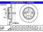 Ate 24.0110-0379.1 - Oe 58411 A6300 Disco Freno Per Pro Ceed (Jd), Ceed (Jd), I30 (Gd)