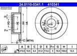 Ate 24.0110-0341.1 - Oe 58411 1D000 Disco Freno Per Carens Iii (Un)