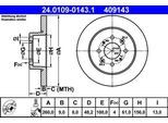 Ate 24.0109-0143.1 - Oe 42510 S5A 000 Disco Freno Per Civic Vi, Civic Vii