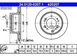 Ate 24.0120-0207.1 - Oe 58411 3E500 Disco Freno Per Sorento I (Jc)