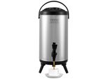 Distributore Di Bevande Calde E Fredde - 9,2 L, Acciaio Inox - Fontana Di Acqua Calda E Fredda - Grande Distributore Di Bevande Con Rubinetto E Maniglia Per Il Trasporto - Ideale Per Caffè, Acqua, Succhi Di Frutta - Caraffa Sottovuoto Per Bar, Caffetterie.