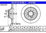 Ate 24.0112-0159.1 - Oe 4F0 615 601 E Disco Freno Per A6 (4F)