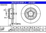 Ate 24.0113-0181.1 - Oe 8D0 615 301 A Disco Freno Per A4 (8D)