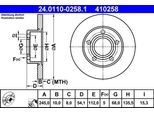 Ate 24.0110-0258.1 - Oe 4B0 615 601 Disco Freno Per A6 (4B)
