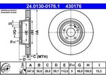 Ate 24.0130-0176.1 - Oe 4F0 615 301 G Disco Freno Per A6 (4F)