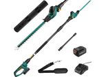 Tagliasiepi Telescopico A Batteria, Lunghezza Lama 450 Mm, Larghezza Di Taglio 400 Mm