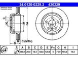 Ate 24.0120-0229.2 - Oe 34 21 6 775 287 Disco Freno Per Serie 5 (F10), Serie 5 (F11)