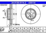 Ate 24.0136-0114.2 - Oe 34 11 6 785 670 Disco Freno Per Serie 5 (F10), Serie 5 Gt (F07), Serie 5 (F11), Serie 6 (F12), Serie 6 (F13), Serie 6 (F06), Serie 7 (F01)