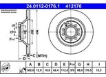 Ate 24.0112-0176.1 - Oe 4F0 615 601 G Disco Freno Per A6 (4F)