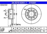 Ate 24.0310-0261.1 - Oe 8E0 615 601 P Disco Freno Per A4 (8E), A4 (8H), Exeo (3R)