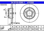 Ate 24.0110-0260.1 - Oe 4B0 615 601 B Disco Freno Per A6 (4B)