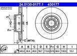 Ate 24.0130-0177.1 - Oe 4D0 615 301 B Disco Freno Per A8 (4D)