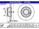 Ate 24.0112-0148.1 - Oe 8E0 615 601 Q Disco Freno Per A4 (8E), A4 (8H), Exeo (3R)