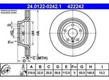 Ate 24.0122-0242.1 - Oe 8J0 615 601 A Disco Freno Per Tt (8J)