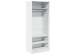 Vidaxl Armadio Bianco 80X50X200 Cm Materiale A Base Di Legno