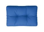 Vidaxl Cuscino Pallet Blu Reale 50X40X12 Cm Tessuto