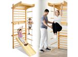 Yuenfong Parete Di Legno Barre Di Arrampicata Parete Palestra Fitness Parete Incl. Accessori Di Montaggio, Attrezzature Sportive Per Bambini E Adulti, 215X82X6Cm