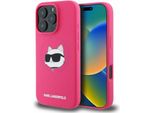 Karl Lagerfeld Klhmp16Xschpplf Iphone 16 Pro Max 6.9 Fucsia/Fucsia Custodia Rigida In Silicone Choupette Head Print Magsafe