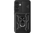 Mayaxess, Custodia Protettiva Per Samsung Galaxy S24, Cover Fotocamera Con Supporto Ad Anello, Nero