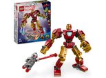 Lego Marvel Iron Man Mech Vs. Ultron - Supereroe Giocattolo Con 2 Minifigure - Action Figure Con Braccia, Gambe E Dita Mobili - Regalo Per Bambini E Bambine Dai 6 Anni In Su 76307