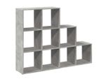 Vidaxl Libreria Divisoria A 3 Livelli Grigio Cemento 137,5X29X103,5 Cm