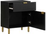 Vidaxl Comodino Nero 50X33X60 Cm Materiale A Base Di Legno