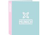 Raccoglitore Ad Anelli Munich Heaven Sky Blue A4 27 X 33 X 6 Cm