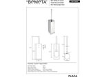 Scopino A Parete Plaza Cromo 8,5X8,5X44,5 Cm Bemeta