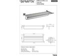 Tasi Mensola Doccia In Ottone Cromato Con Portasciugamani 65,6 Cm Bemeta
