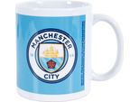 Manchester City Fc - Tazza Da Caffè, Stemma, Ceramica TA12451 (Taglia Unica) (Bianco/Blu Cielo)