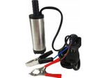 Pompa Elettrica Per Carburante Silver 12V - Diametro 38 Mm, Ideale Per Benzina, Gasolio E Acqua, Portatile Con Filtro Incorporato