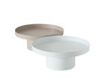Boltze Home Vassoio Samona In Metallo ø25Cm Beige Bianco
