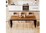 Little Tree Tavolo Da Pranzo Industriale Per 6-8 Persone, Tavolo Da Pranzo Rettangolare Da 180 Cm, Tavolo Da Cucina Con Robusta Struttura In Metallo Per Sala Da Pranzo, Cucina