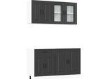 Vidaxl Set Di Mobili Da Cucina 4 Pezzi Kalmar In Legno Nero