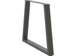 Vidaxl Gambe Del Tavolo Da Pranzo A V 3 Pezzi Antracite 80X(72-73,3) Cm Acciaio